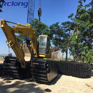 Sand Dredging Excavator With Amphibious Pontoon for Swamp Marsh and Water thumbnail-2