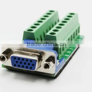 DB15 Female VGA Break Out Terminal Block Board thumbnail-1