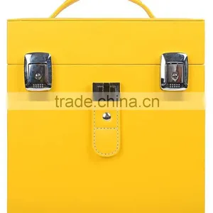 Nail Accessories Organizer and Makeup Train Case, Custom Hard Shell Nail Polish Organizer Case,yellow Aluminum Nail Makeup Case thumbnail-3
