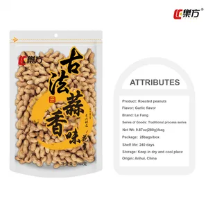 Wholesale Roasted Peanuts With Garic Flavor 280g Factory Price Nuts Snacks Brand Le Fang Traditional Process Series thumbnail-4