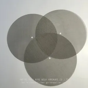 Stainless Steel Mesh Filter Stainless Mesh Round Disc/ SS Woven Mesh Screen Filter Disk/Stainless Steel Wire Cloth Filter Discs thumbnail-1