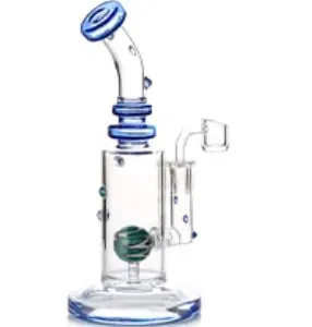 Vibrant Colorful Backwater Glass Smoking Pipe Hookah and Lamb Lighting thumbnail-3