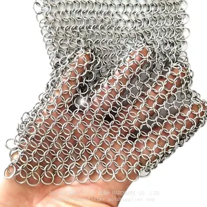 20x15 Stainless Steel Chainmail Scrubber/stainless Steel Ring Mesh/chain Mail Customized thumbnail-1