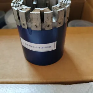 Impregnated Crown NQ HQ, Turbo Face, Matrix 12mm, Impreg Diamond Core Bit for Hard Rock Core Drilling thumbnail-1