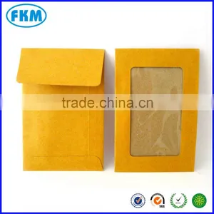Yellow Kraft Envelope With Full Window thumbnail-1