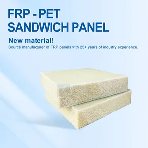 Corrosion Resistant FRP PVC Laminated Panel Chemical Plant Wall Lining Chemical Proof Industrial Hazardous FRP Sandwich Panel thumbnail-1