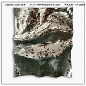 Business Center DecorationWall Mounting StructureCustom Metal Lobby Art thumbnail-5