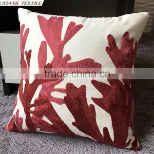 Leaf Embroidery Pillow Case Cushion Cover thumbnail-1