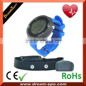 2015 New Style Heart Rate Pedometer Monitor Watch Excellent Quality Digital Sports Watch With Solf Band thumbnail-1