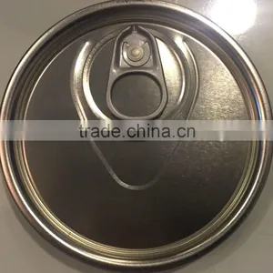 Silver Easy Open End,Tin Can End,Open End With Ring,Beverage Can Lid thumbnail-1