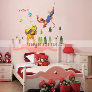 Cartoon Animals Pooh Tree Vinyl Wall Stickers for Kids Rooms Boys Girls Home Decor Child Sticker Wall Art Decals Home Decoration thumbnail-3