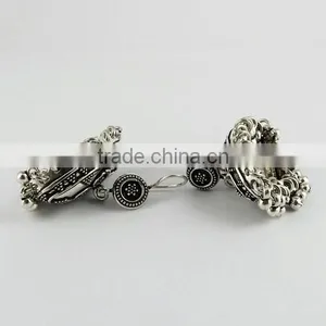 Excellent Oxidized 925 Sterling Silver Earring, Sterling Silver Jewellery, Indian Silver Jewellery thumbnail-5