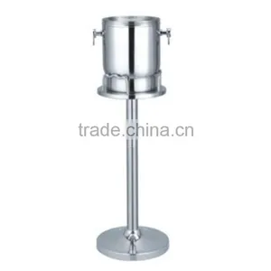 Stainless Steel Double Wall Wine Outdoor Ice Bucket With Stand thumbnail-3