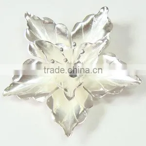 Intricate Workmanship 925 Sterling Silver Plain Handmade Designer Flower Pendant thumbnail-1