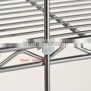 Three Sided 4 Shelf Cart 18"D x 36"W x 69"High With Rods and Tabs thumbnail-3