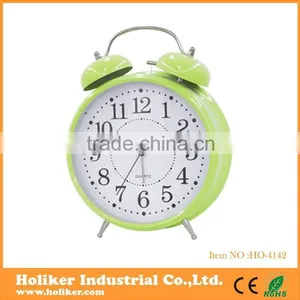 Metal Promotional Twin Bell Alarm Desk Clock thumbnail-1