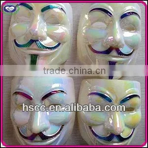 Newest Fashion Rainbow Color Plastic V for Vendetta Guy Fawkes Mask For Wholesale thumbnail-1