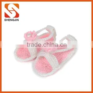 SJ-6282 2015 Promotional Knited Baby Moccasin Fashion Crochet Baby Sandle Shoes thumbnail-2