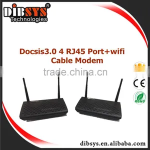 DIBSYS Cable Modem DOCSIS 3.0 With 4 LAN Port and Wireless Access Point thumbnail-1