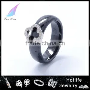 Best Products for Import New Hot Design Ceramic Zircon Ring Black Ring thumbnail-1