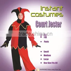 Fashion Scary Court Jester Dress Men Halloween Clothes Costume thumbnail-1