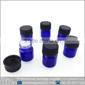 Blue 1ml/2ml/3ml Vial Glass Vials and Bottles With Plastic Cap thumbnail-1