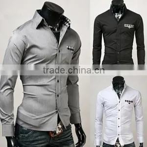 2015 High Quality Sateen Men Fashion Shirts thumbnail-1