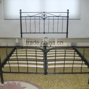 Hot Selling High Quality Home Bed Bedroom Furniture Modern Double Size Classic Iron Metal Bed thumbnail-2