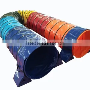 New Design 600mm Rainbow PVC Coated Dog Agility Tunnels thumbnail-3
