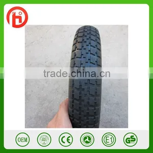 3.25/3.00-8 PU Foam Wheels PU003 With Blue Rim Used for Garden Cart thumbnail-1