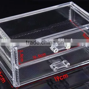 2 Drawer Acrylic Jewelry and Cosmetic Storage Display Box Acrylic Makeup Box thumbnail-5