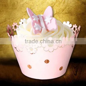 Manual New Arrival Festival Accessory Laser Cut Cupcake Wrappers for Birthday Decoration thumbnail-2