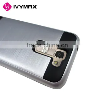 IVYMAX Factory Wholesale Dark Silver Brushed Metal Texture Cell Phone Case For LG Tribute 5 K7/MS330 Devices thumbnail-3