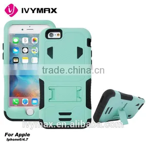 IVYMAX Wholesale PC Silicone 2 in 1 Stand Case for Iphone 6s thumbnail-1