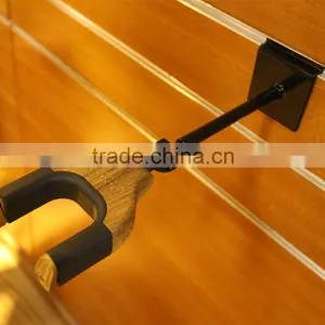 Auto Lock Long Guitar Hanger Used On Slatwall thumbnail-1