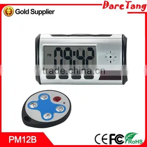 Factory Price Wide Angle 640*480 Resolution Clock With Remote Control Mini Spy Nanny Camera thumbnail-1