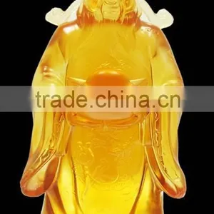 Factory Wholesale Large Size Crystal/Jade Transparent Buddha Statue---Good for Wealth thumbnail-1