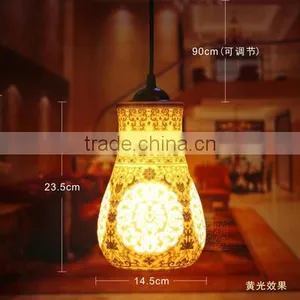 Vintage LED Pendant Light Blue White Porcelain Ceramic Loft Coffee Bar Restaurant Kitchen Lights thumbnail-5
