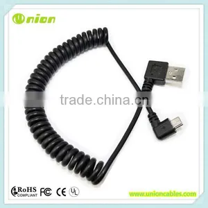 USB Right Angle Mini (5-pin) Male to USB 2.0 A Right Angle Male Cable thumbnail-1