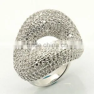 DongGuan Fashion Lip Clear CZ Ring thumbnail-1