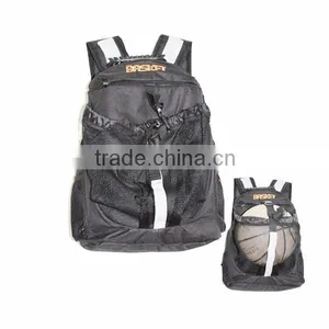 China Supplier High Quality Basket Ball School Bags Customized Oxford Backpack With Ball Pocket BB002 thumbnail-3