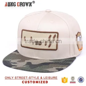 Unique Fashion Wolesale Embroidery Camo Flat Brim Hat Snapback thumbnail-1