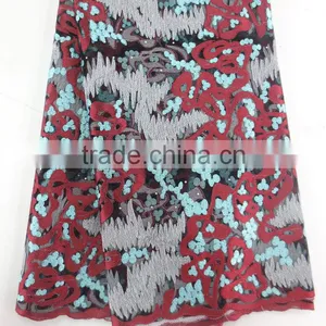 Wholesale Guangzhou Tulle Lace Fabric/New Lace Dress Fabric/High Quality Cord Lace Fabric thumbnail-2