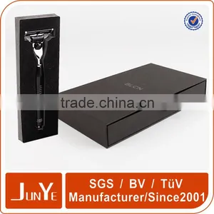 Black Luxury Cardboard Shaver Paperboard Box Container for Men's Razors thumbnail-4