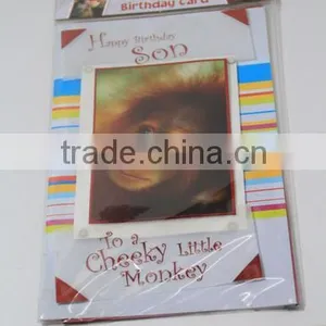 Birthday Card, Greeting Card With Monkey,cheekly Litle Monkey Card thumbnail-1