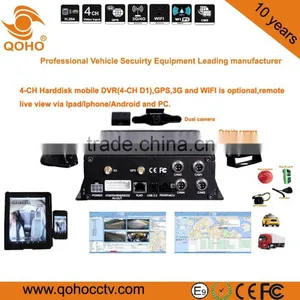 4G WIFI Vehcile Mobile DVR With GPS Tracking in Google Earth Map , 3G SIM Card thumbnail-1