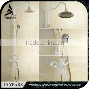 2016 New Modern Bathroom Shower Set,white Painted Rainfall Shower Set thumbnail-1