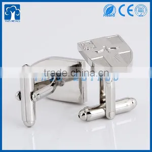 Custom Metal Silver Cufflink thumbnail-2