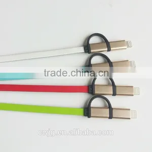 New Arrival Micro Colorful Noodle Flat Data Sync USB Charging Cable for Cell Phone Supplier's Choice thumbnail-2