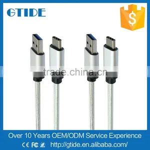 High Quality USB Type C Nylon Braided Connector Data Cable,USB 3.1 Type-c Charging Cable for Xiaomi 5/Macbook thumbnail-2